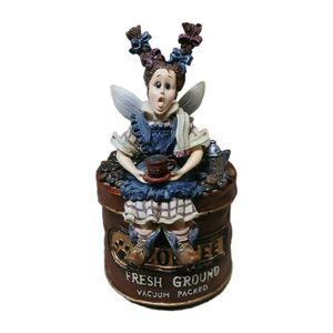 Bearstone Wee Folkstone's Caffeinata Coffee Fairy Music Box Plays Flash Dance